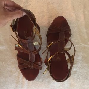 Matt Bernson Platform Wedge Strappy Sandals